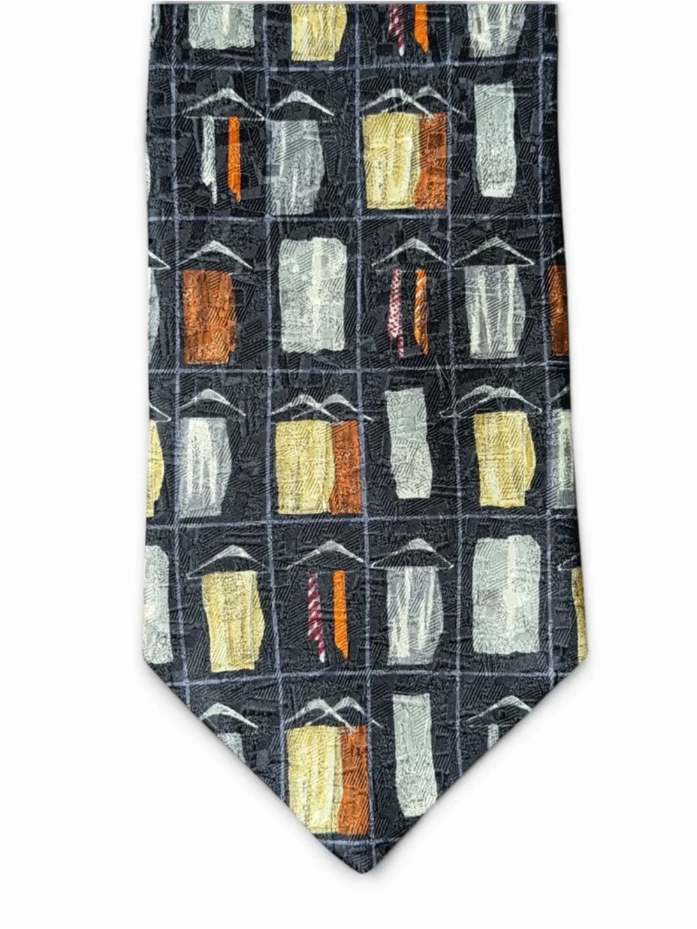 Vintage Ermenegildo Zegna 100% Silk Tie Bundle Italian Geometric Novelty Wide